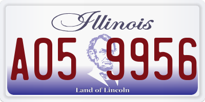IL license plate A059956