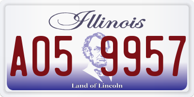 IL license plate A059957