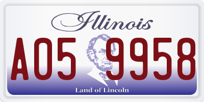 IL license plate A059958