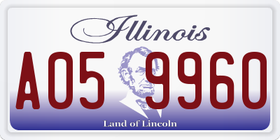 IL license plate A059960