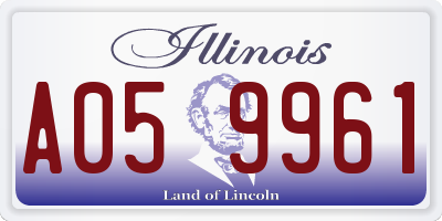 IL license plate A059961