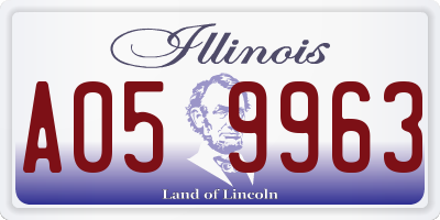 IL license plate A059963