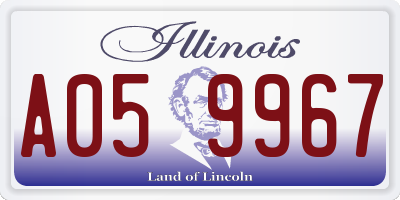 IL license plate A059967