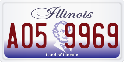 IL license plate A059969