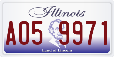 IL license plate A059971