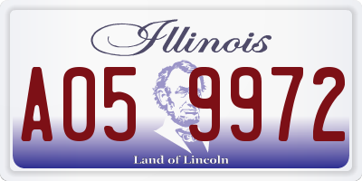 IL license plate A059972