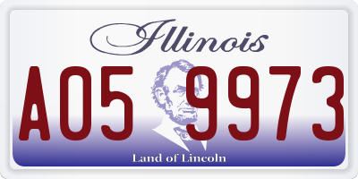 IL license plate A059973