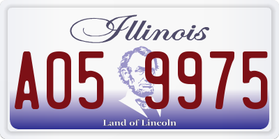 IL license plate A059975