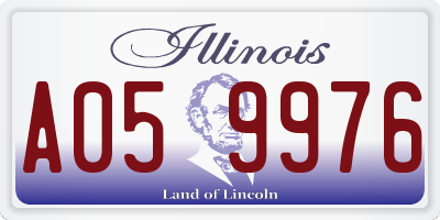 IL license plate A059976