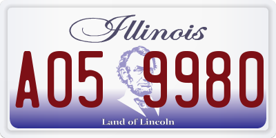 IL license plate A059980