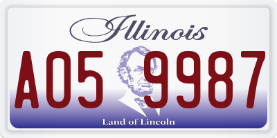 IL license plate A059987