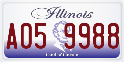 IL license plate A059988