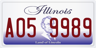 IL license plate A059989