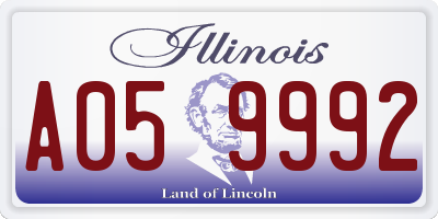IL license plate A059992