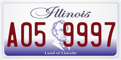 IL license plate A059997