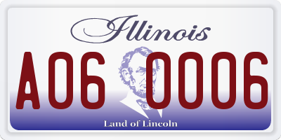 IL license plate A060006