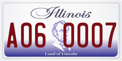 IL license plate A060007