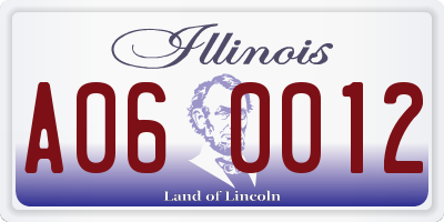 IL license plate A060012