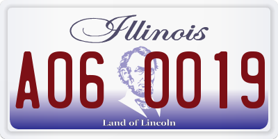 IL license plate A060019