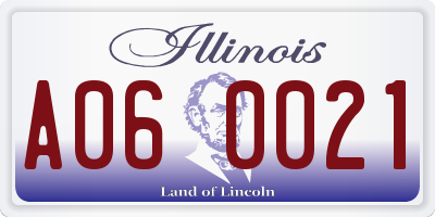 IL license plate A060021