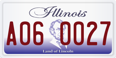 IL license plate A060027