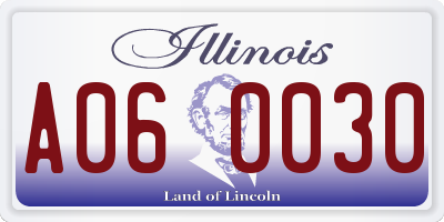 IL license plate A060030