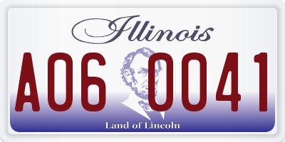 IL license plate A060041