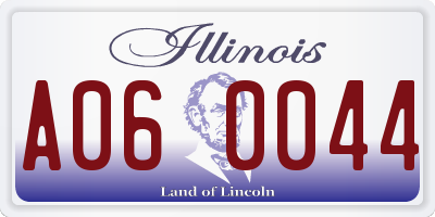 IL license plate A060044