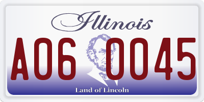 IL license plate A060045
