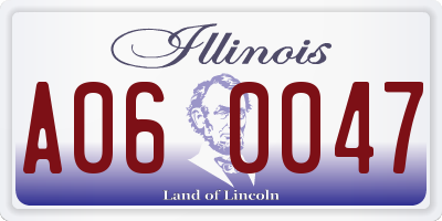IL license plate A060047