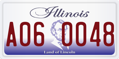 IL license plate A060048