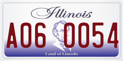 IL license plate A060054