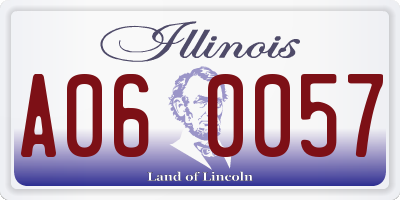 IL license plate A060057