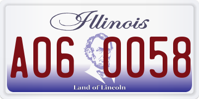 IL license plate A060058