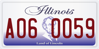 IL license plate A060059