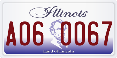 IL license plate A060067
