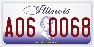 IL license plate A060068