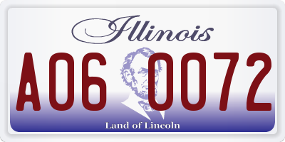 IL license plate A060072