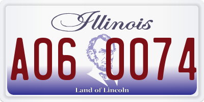 IL license plate A060074