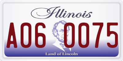 IL license plate A060075