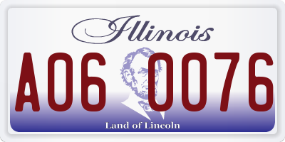 IL license plate A060076