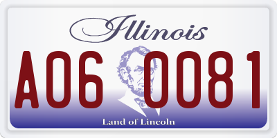 IL license plate A060081