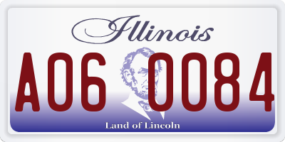 IL license plate A060084