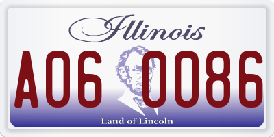 IL license plate A060086