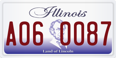 IL license plate A060087