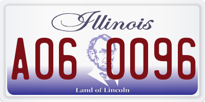 IL license plate A060096