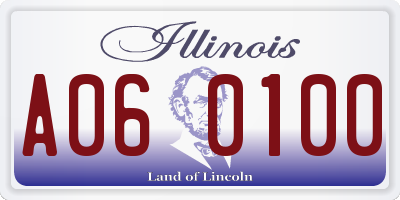 IL license plate A060100