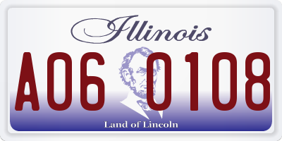 IL license plate A060108