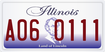 IL license plate A060111
