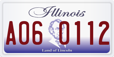 IL license plate A060112